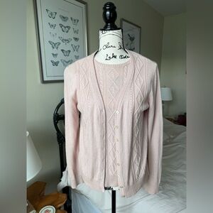 Pink Cable Knit Women's Sweater
